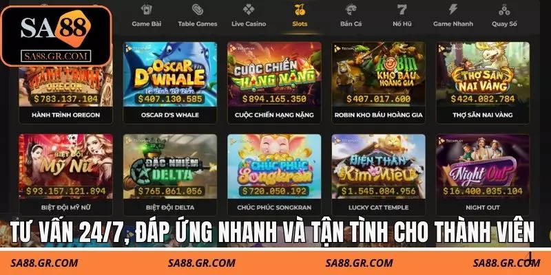 Tư vấn 24/7, đáp ứng nhanh và tận tình cho thành viên